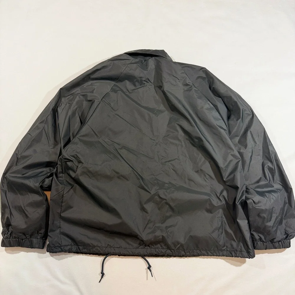 Los Angeles Apparel Coaches Jacket Mens XL Grey Good Lined Snap Front USA Made